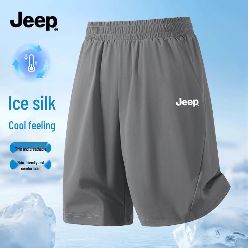 Jeep Мужские летние повседневные шорты из ледяного шелка