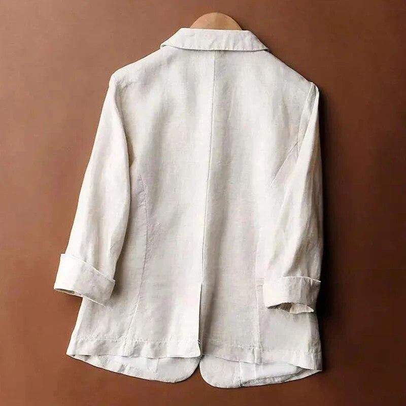 Маленький женский костюм весна-лето мода ретро повседневная куртка с рукавом три четверти