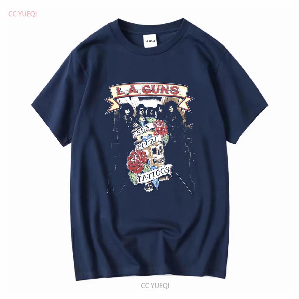 LA Guns T Shirt Tour 89 Cocked Loaded Sizes S to XXL New long or short sleeves vintage Washed Casual homme
