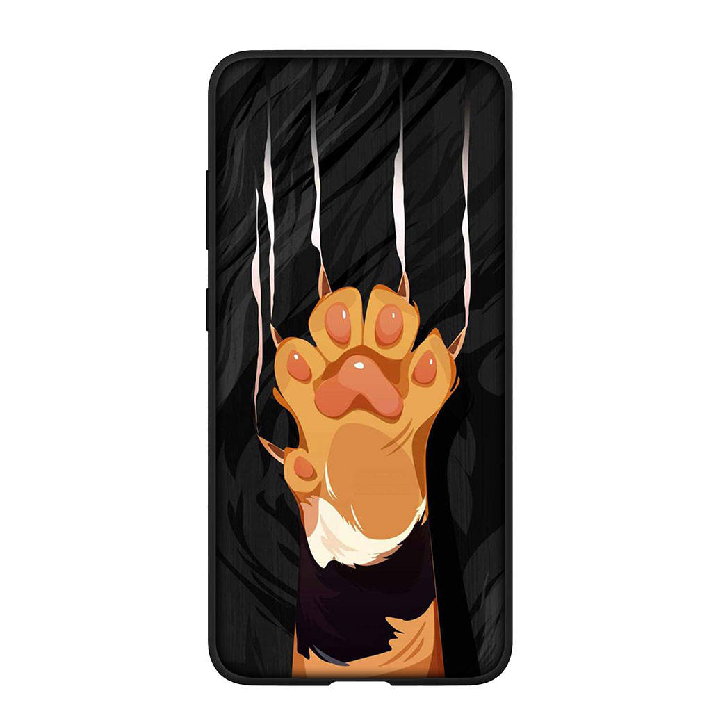 Чехол для телефона Samsung Galaxy S24 S23 iPhone 15 14 Xiaomi Redmi Note 13 12 11 8 10 9 Pro Max Plus X XR OPPO A15 Huawei Cute Dog Paw Cat Cover