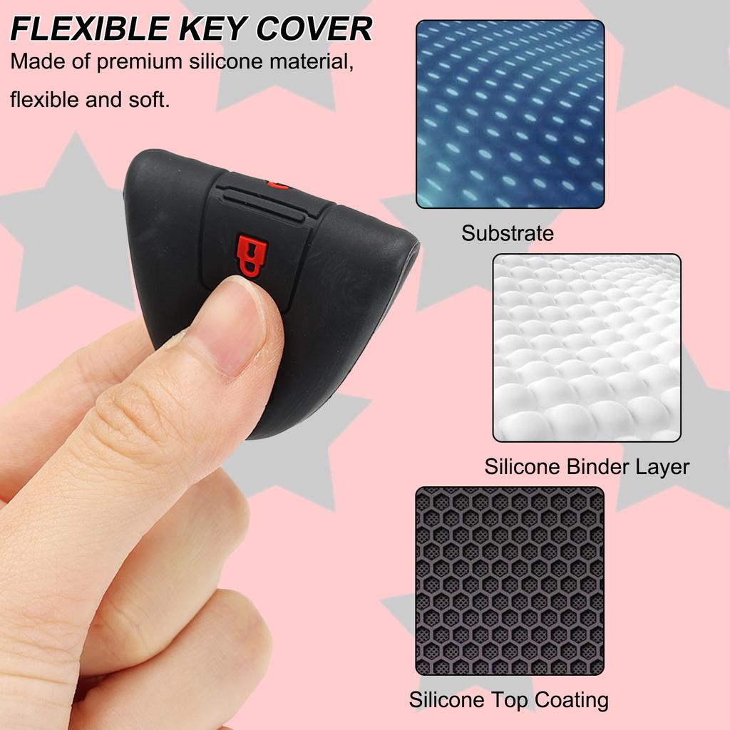 Силиконовый чехол-накладка на ключ с 3 кнопками для Nissan Qashqai Micra Juke F15