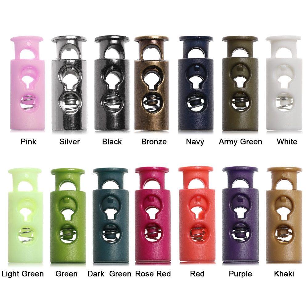 Apparel Shoelace Sportswear Accessories Plastic Stoppers Lock Toggle DIY Metal Clamp Stopper Cord
