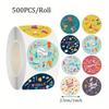 500 шт./рулон Мультяшные stickers с рисунком от руки, Милые круглые sealing stickers с животными, Праздничные декоративные labels для поделок
