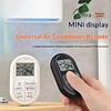 Universal AC Remote Control Mini Portable Glow Buttons LCD Display Suitable for Home Hotel Travel Use