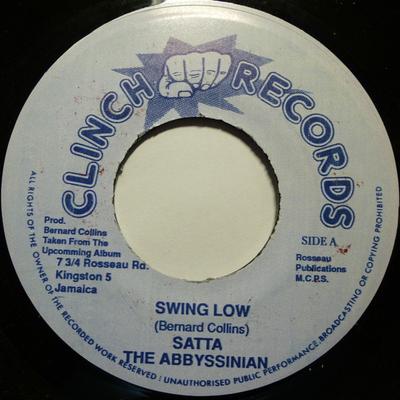 7-дюймовая пластинка JAH SATTA - Swing Low NONE Clinch Records Ямайка Регги, Ска и Даб Б/у