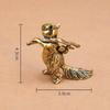 Solid Brass Office Desk Decoration Ornament Anti-Squirrel Bronze Tea Pet Craft Gift Handheld Piece
