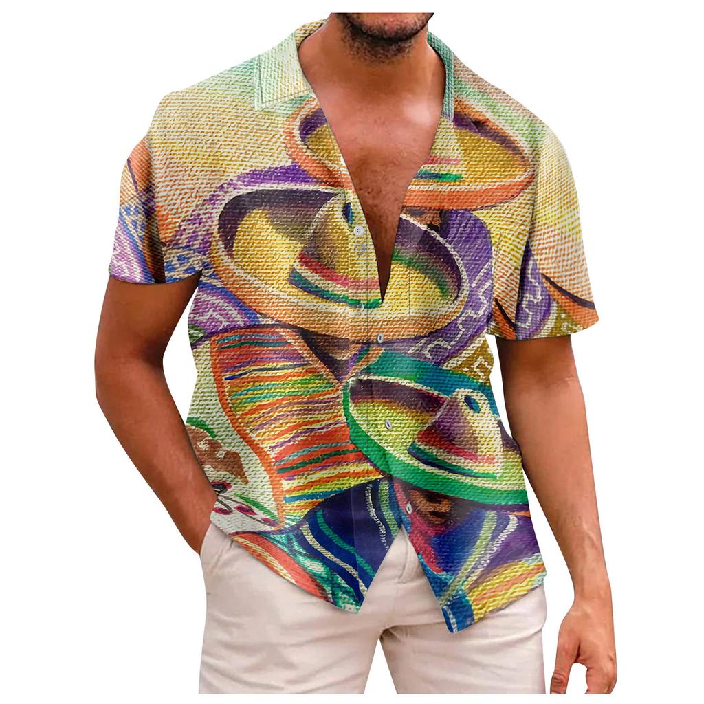 Рубашка с коротким рукавом, мужская повседневная рубашка с коротким рукавом, свободная рубашка с карманом