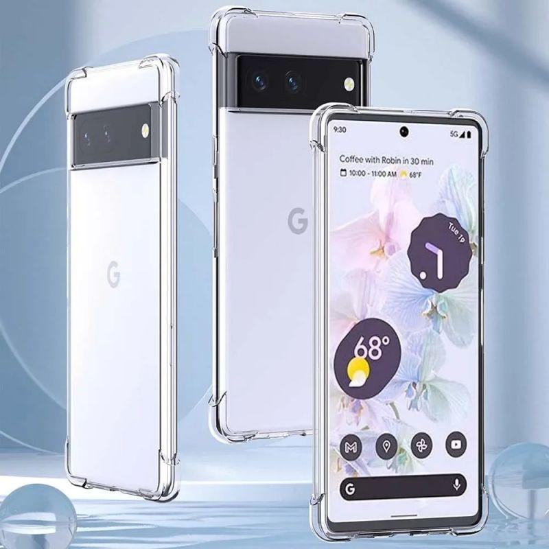 Прозрачный чехол для телефона Google Pixel 9 Pro XL 7 6 Прозрачный противоударный чехол для Google Pixel 9Pro 8 A 8A 6A 7A Ударопрочный мягкий