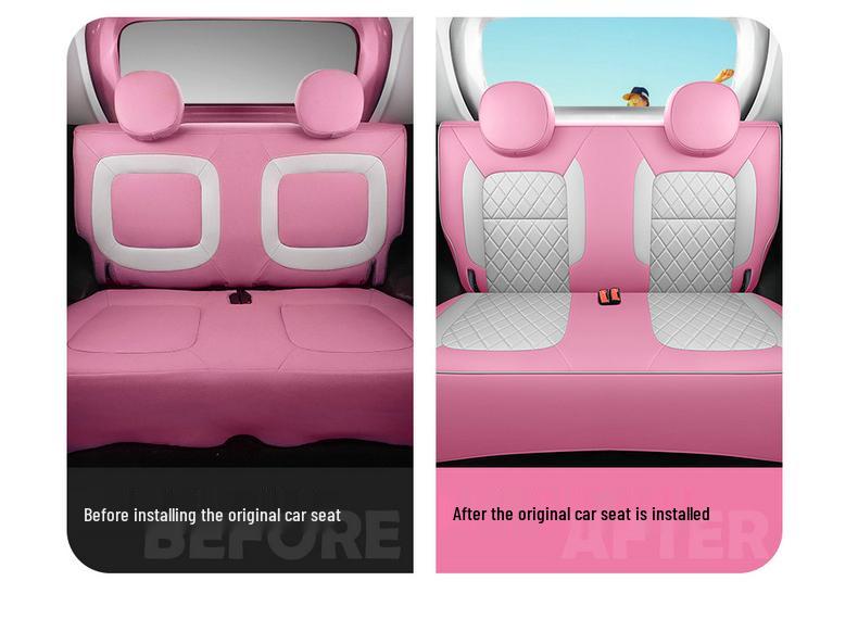 Lingbao Box Universal Cartoon Leather Seat Cover - All Seasons