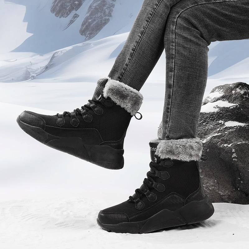 Супер теплая зимняя хлопковая обувь, ботильоны для женщин, зимние ботинки