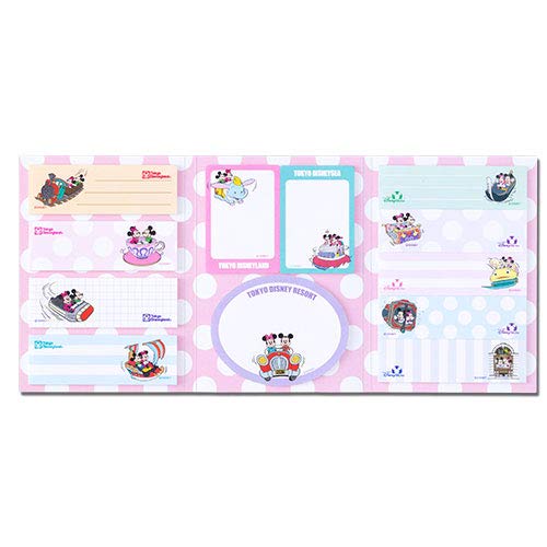 Mickey & Minnie Sticky Notes, Attraction Design Series 2019, Retro Disney Merchandise, Souvenir [Tokyo Disney Resort Exclusive]
