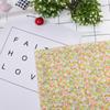 7Pcs Orange patchwork fabric set 25*25cm small floral fabric  handcraft decoration making
