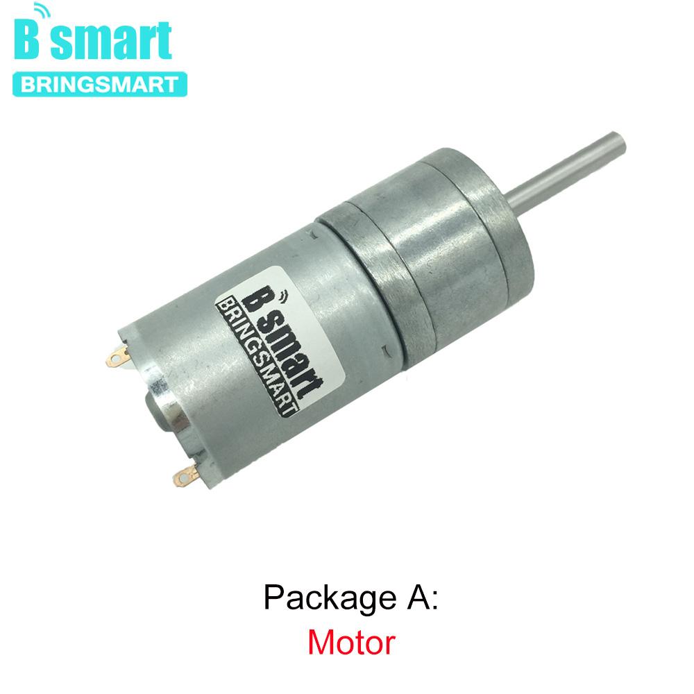Bringsmart 25GA370 Shaft Length 25MM 6V 12V 24V DC Motor Gear 12-1360RPM D Shape Long Shaft Motor Customized Mini Reducer Robot