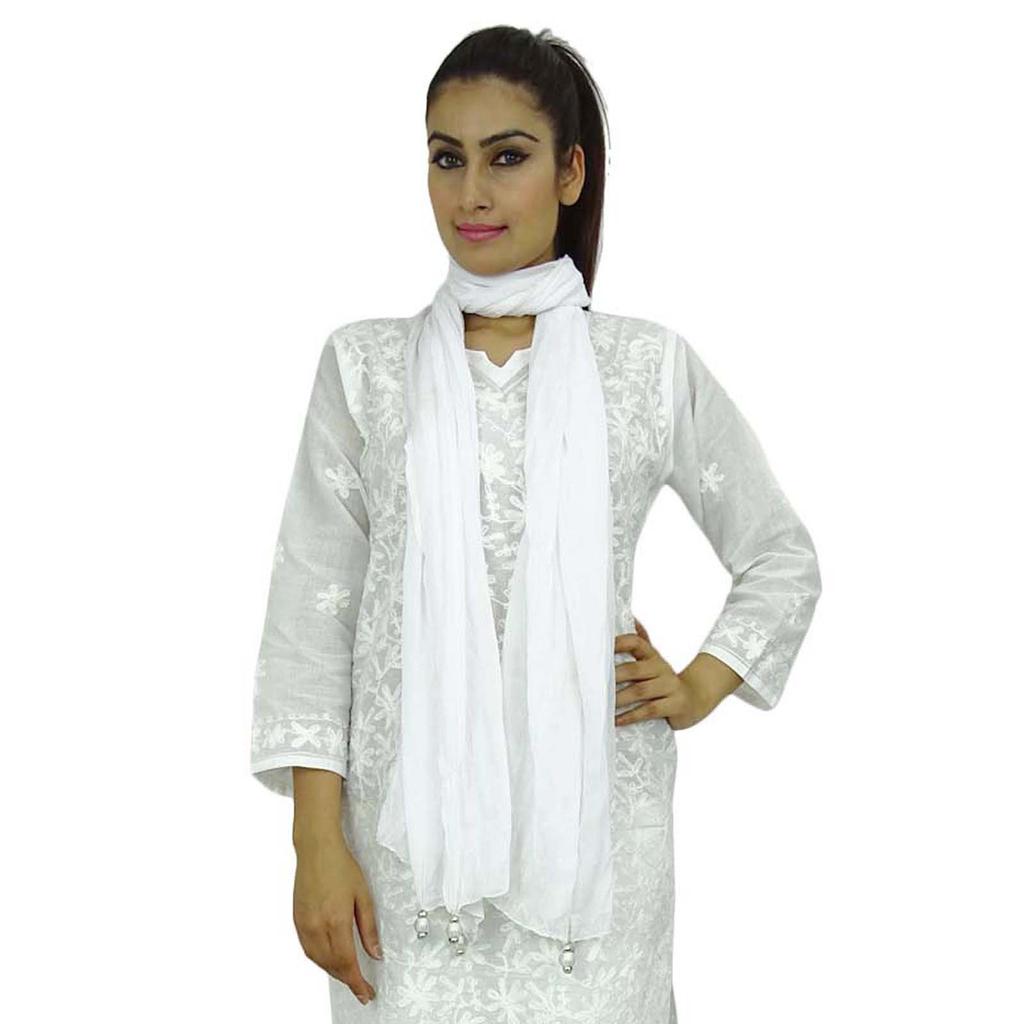 Индийский длинный палантин Dupatta из смеси шифона Chunni Neck Wrap Tassel Throw Throw