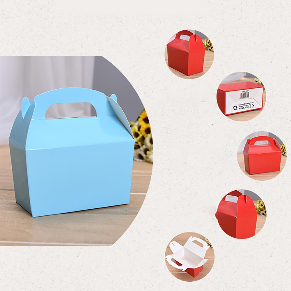 10 шт. Новая Портативная Подарочная Коробка Свадьба День Рождения Детская Вечеринка Подарочная Упаковка Креативная Коробка Для Ланча Конфеты Шоколадный Торт Подарочная Коробка