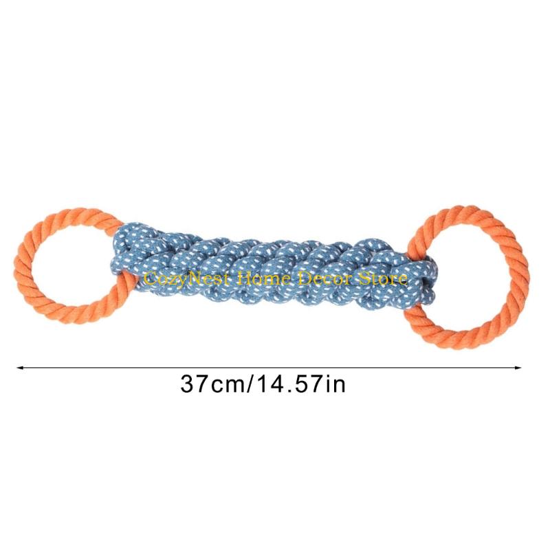 92MF Durability Weave Rope Chew Toy Corn Shape Cotton Rope Pet Chewing Toy for Dental Cleaning and Interactively Play