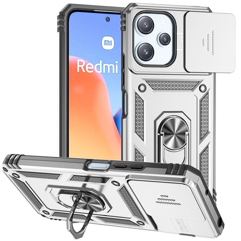 Чехол-накладка Slide Lens Protective Case для Xiaomi Redmi 10 10C 12 12C 13C Armor Shockproof Coque для Redmi 9A 9C 10A 11A Ring Holder Back Cover