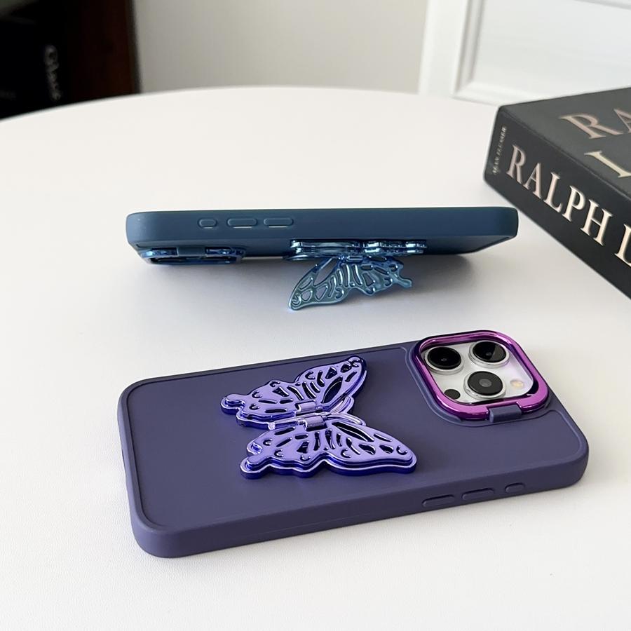 Чехол для телефона с кронштейном для камеры и бабочкой с 3D покрытием для IPhone Samsung Redmi OPPO VIVO