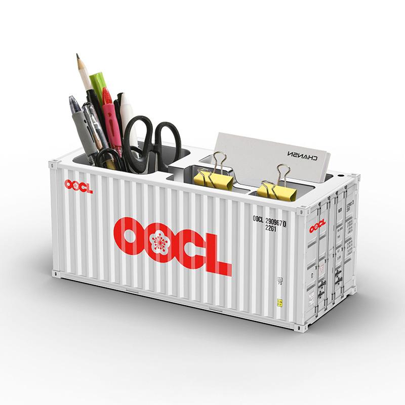 1/20 Scale Simulated Shipping Cargo Container Model Pen Holder Detachable Plastic Storage Box Desktop Organizer Household Supply