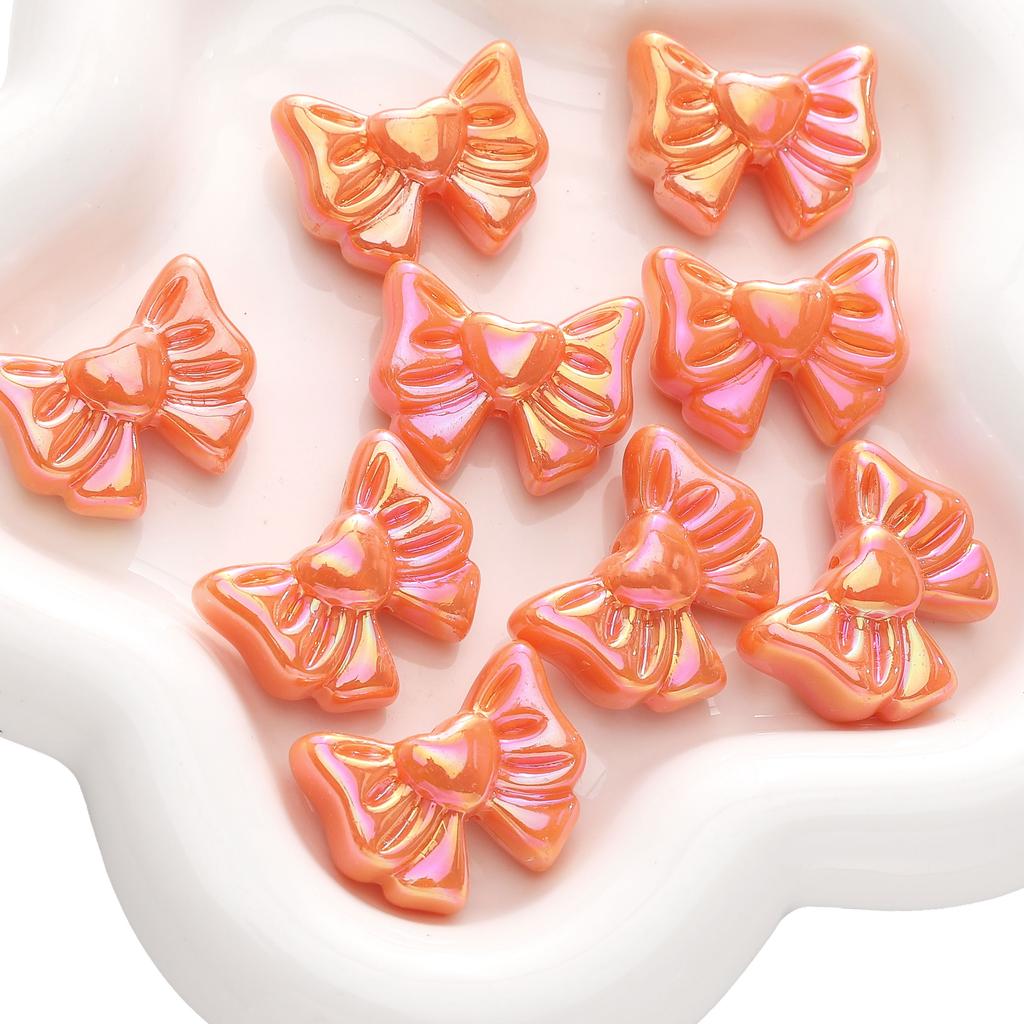 2/10 шт. акриловые бусины-бантики цвета AB, разбросанные бусины для самостоятельного изготовления браслетов, ожерелий и ювелирных изделий