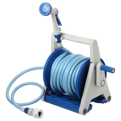 IRIS OHYAMA Hose Reel 20m Hyper Reel A Type HRA-20AGRM Gray/Blue Watering Car Washing Cleaning