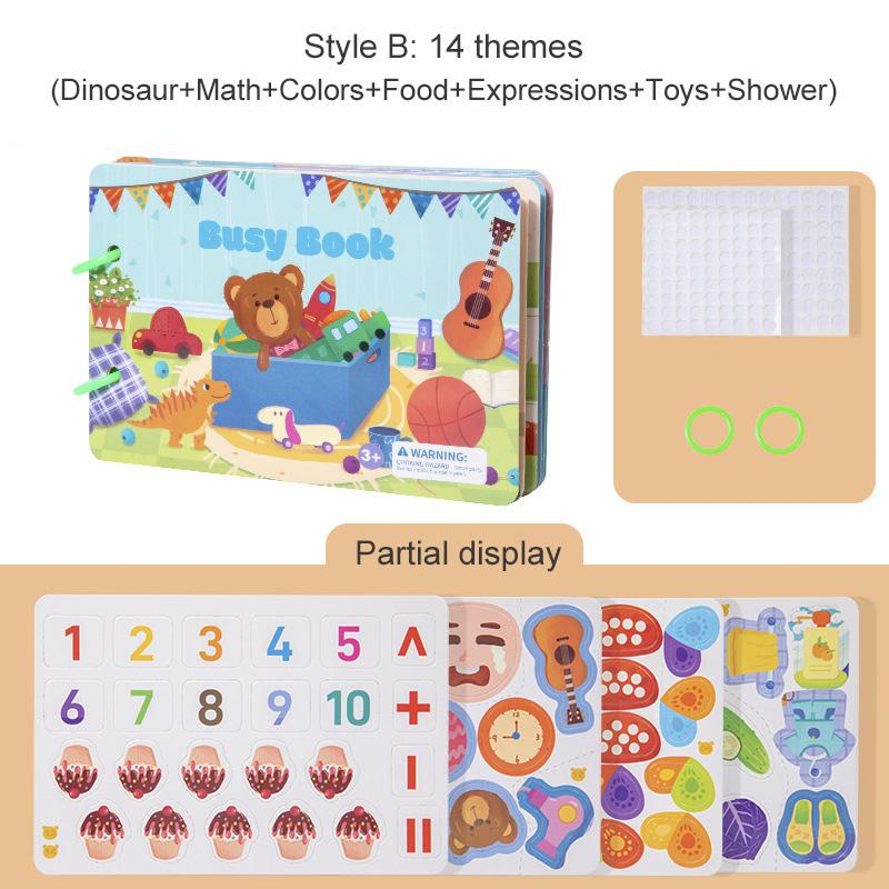Детские игрушки Монтессори Тихая книга Моя первая развивающая книга Сделай сам Пазл Животные Цифры Игра на соответствие Обучающие игрушки для детей