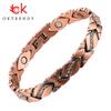 Magnetic Therapy Copper Bracelet for Women Pure Copper Crystal Bracelets Link Chain Charm Christmas Jewelry Gift 3500 Gauss with Adjust Tool