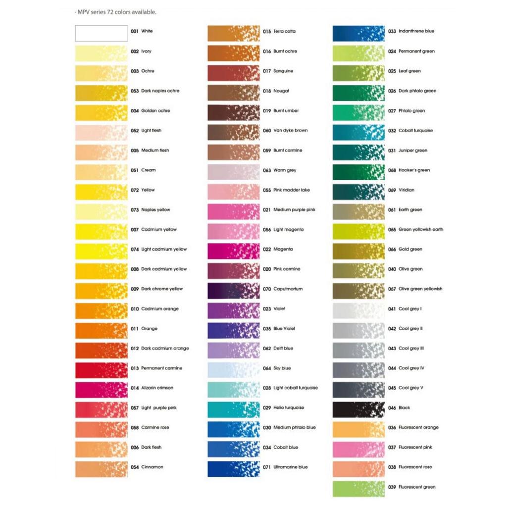 Корейский профессиональный цветной пастельный мелок для эскизов и раскрашивания