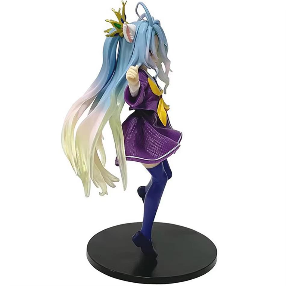 NO GAME NO LIFE Игровой Мир Аниме Персонажи Белые Ушки Кошки Форма версия Корона аниме Красивая Девушка Ручная Работа Настольные ПВХ Украшения