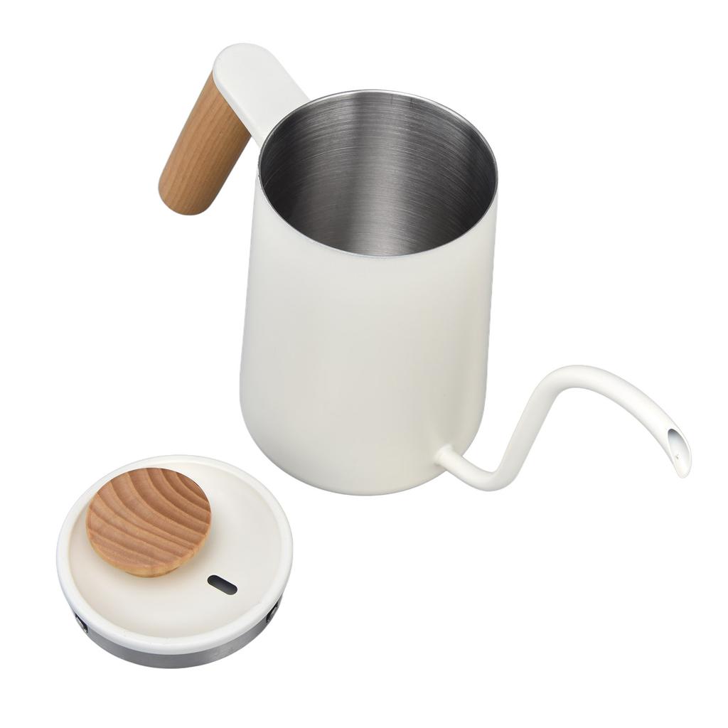 Кофейник с ручкой из нержавеющей стали и длинным носиком-гусиной шеей, чайник для заваривания кофе, матовый