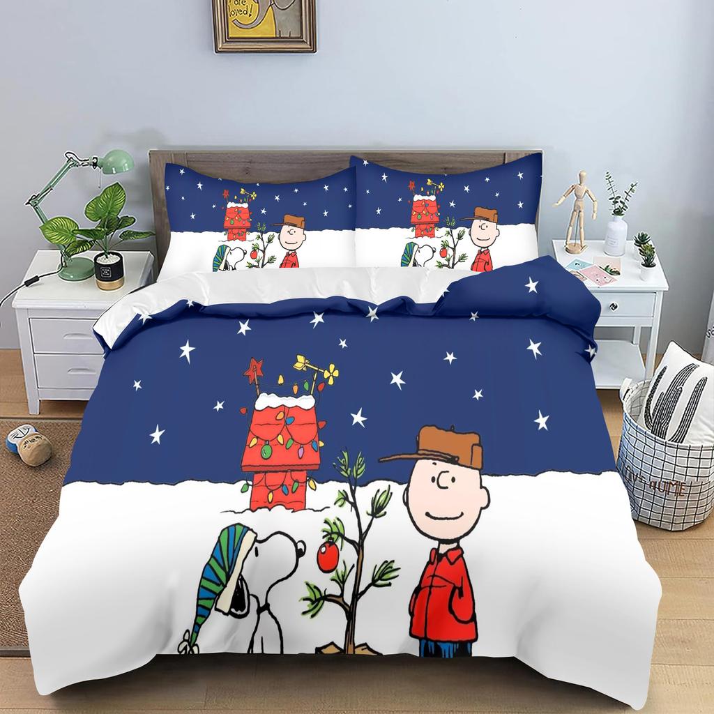 Набор пододеяльников с принтом мультфильмов Comforte, размер Twin, Рождественские подарки, 3 предмета