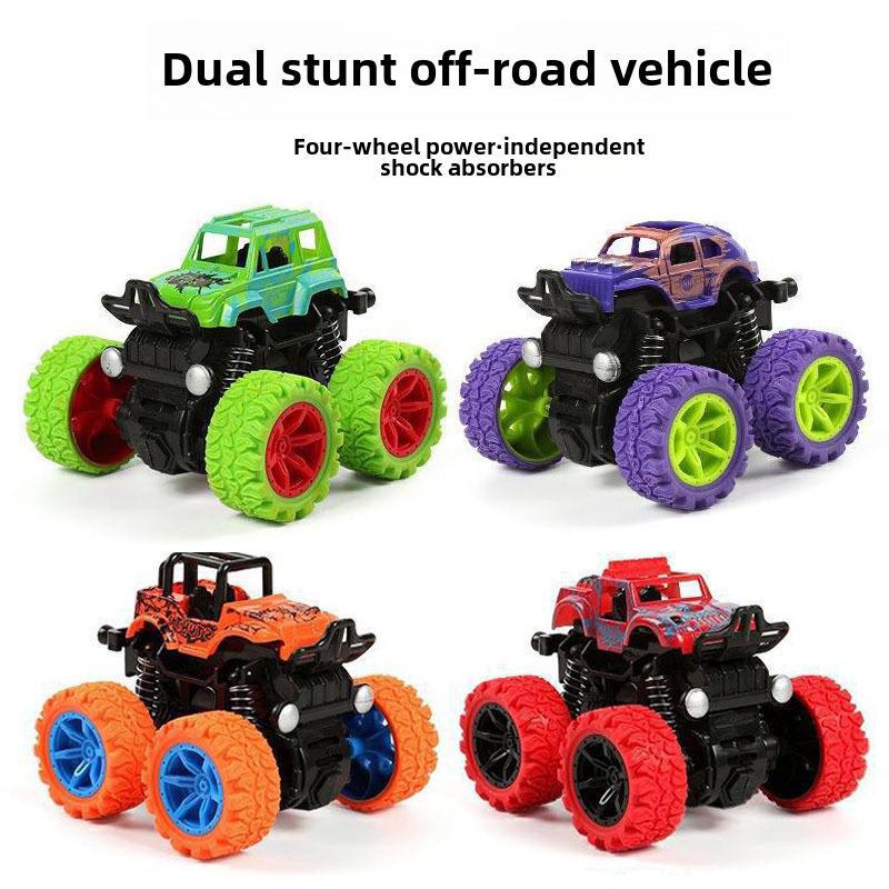 «Вращающаяся инерционная трюковая машинка — ударопрочная внедорожная игрушка для детей»