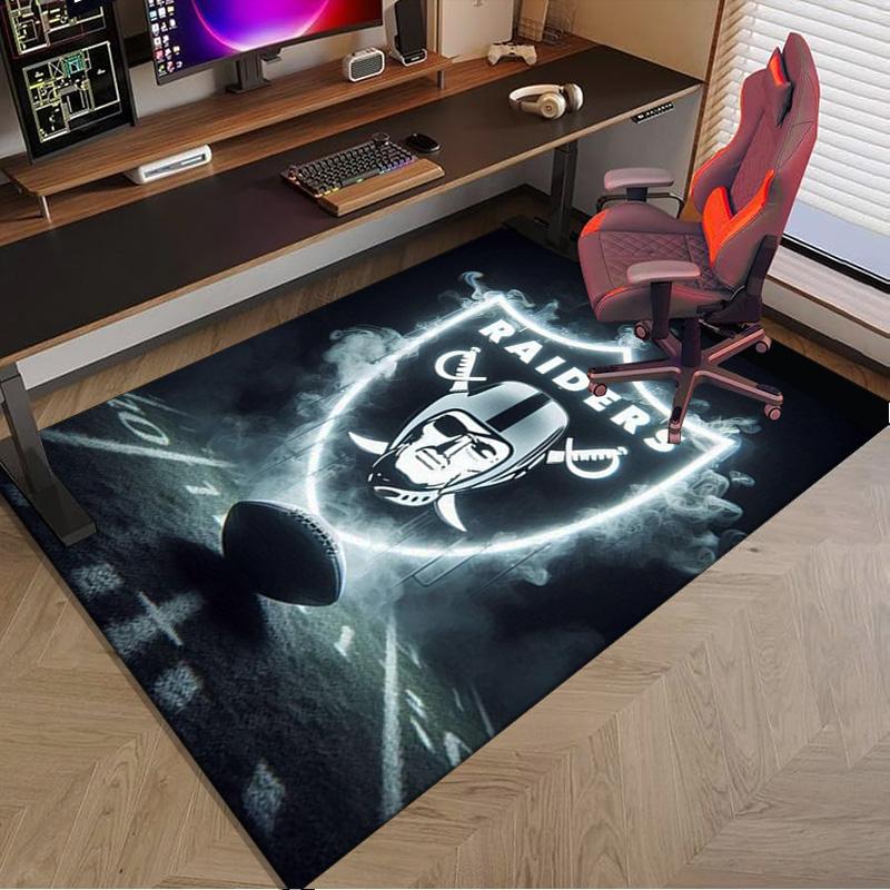 Raiders Football Legacy Printed Area Rug for Office, Chair Rug, Decorative Carpet Floor Mat, Large Size Fan gifts Christmas gifts