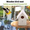 Creative Wooden Birdhouse Solid Wood Birdhouse Kit DIY Small Birdhouse Ornament Birdfeeder Decoration Crafts