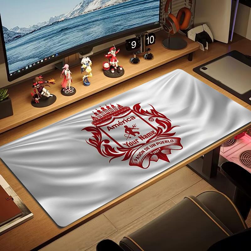 America De Cali Custom Name Large Size Mouse Pad Large Gaming Table Cushion Non-slip Laptop Tablet Big Mousepad XXL Mat Mini PC Playmat With Lock edge