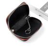 Luxury Retro Leather Texture Car Key Bag Storage Horseshoe Buckle Key Chain Bag Car Accessorie For Mitsubishi Ralliart Lancer EX