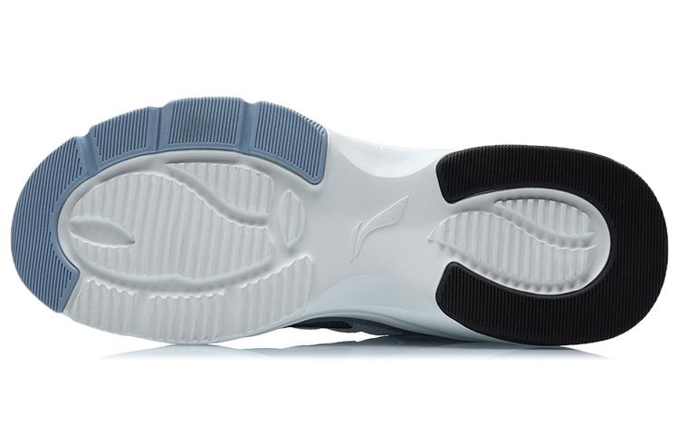 Li Ning Abrasion Resistant Low top Running Shoes Men's White Blue AGCR205-3