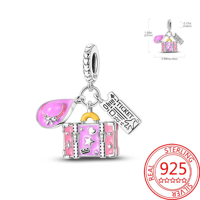 Copper Metal Paris Tower Aircraft Travel Charm Bead Component Pendant Bead Component Bead Components Compatible With Charm Bead Component Authentic