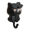 1 Pair Home Hook Organizer Cartoon Cat Style DIY Round Hook Waterproof Moisture-Proof Kitchen Hanger