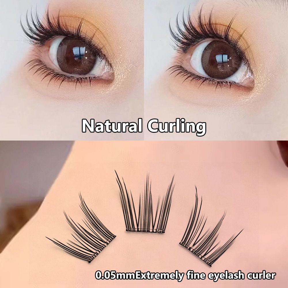 Glue Free Manga Lashes With Jelly Glue Strips 3D False Eyelashes Cat Elf Eyelashes Party Supplies