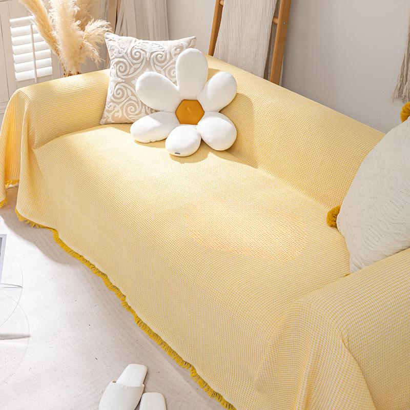 Хлопково-льняное диванное полотенце в скандинавском стиле, не царапающаяся подушка, чехол для дивана, ткань, полностью покрытый универсальный коврик для дивана, одеяло для кемпинга на открытом воздухе