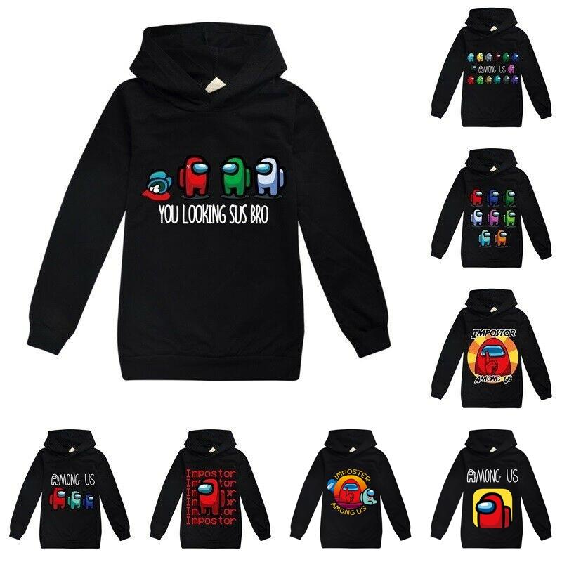Among Impostor Us Game Kids Hoodie Boys Girls Hooded Sweatshirt Tops Jumper