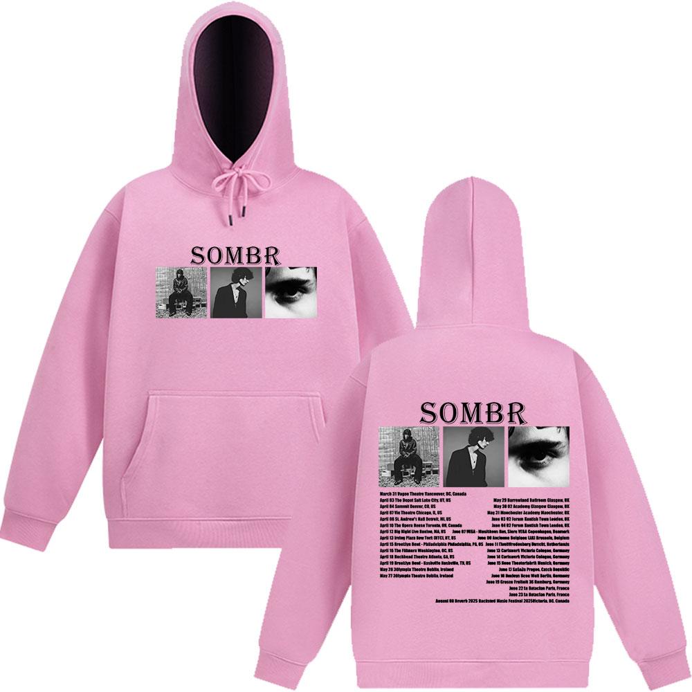 Толстовка Sombr Merch Live 2025 Tour Мужская Женская Модная Свитшот С Длинным Рукавом Свободная Повседневная Оверсайз Хип-хоп Спортивная Одежда Уличная Мода
