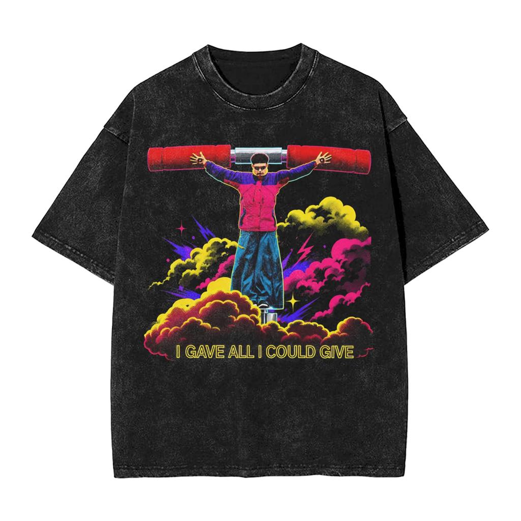 Washed T Shirts RIP Oliver Tree Memorial Hip Hop Novelty TShirts Oversize Streetwear Short Sleeve Printed Tees for Men Women