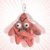 Crazy Cartoon Starfish Plush Toy Stuffed Movable Pink Doll Five-pointed Star Plushie Backpack Keychain Pendant Handbag Hanging