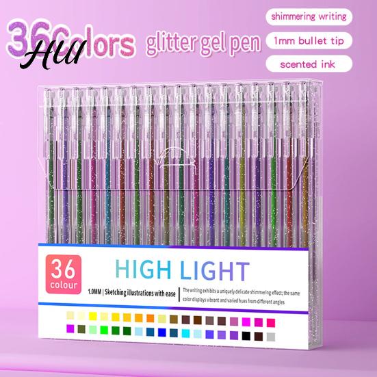 Adult Coloring Book Pens Glitter Gel Pen Set Smooth Writing Colored Drawing Portable Journaling Crafting Doodling for Adults School Supplies