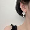 Elegant Zircon Sparkle Flower Pendant Stud Earrings for Women