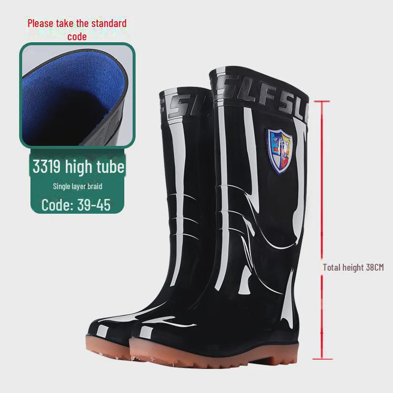 Men's 2025 Waterproof High-Top Non-Slip Fishing Boots with Thickened Velvet Lining