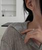Серьги-кольца Baradu 925 с заостренной волной