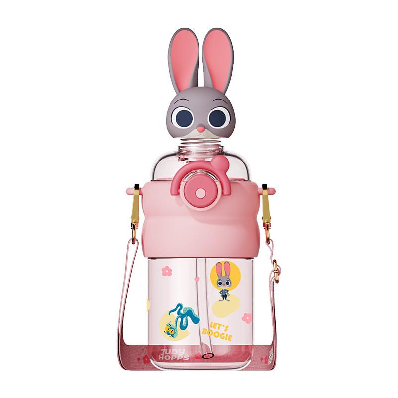 Zootopia Nick And Judy Plastic Straw Cup With Tritan Material For Kids